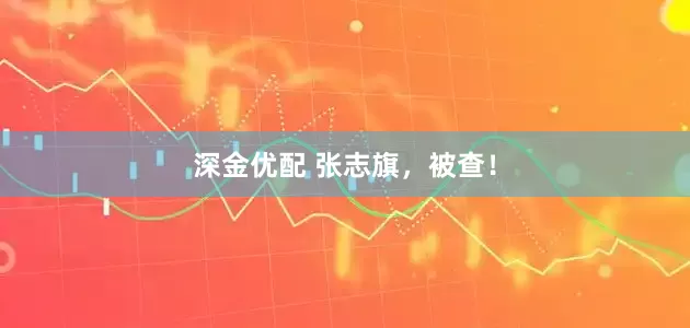 深金优配 张志旗，被查！